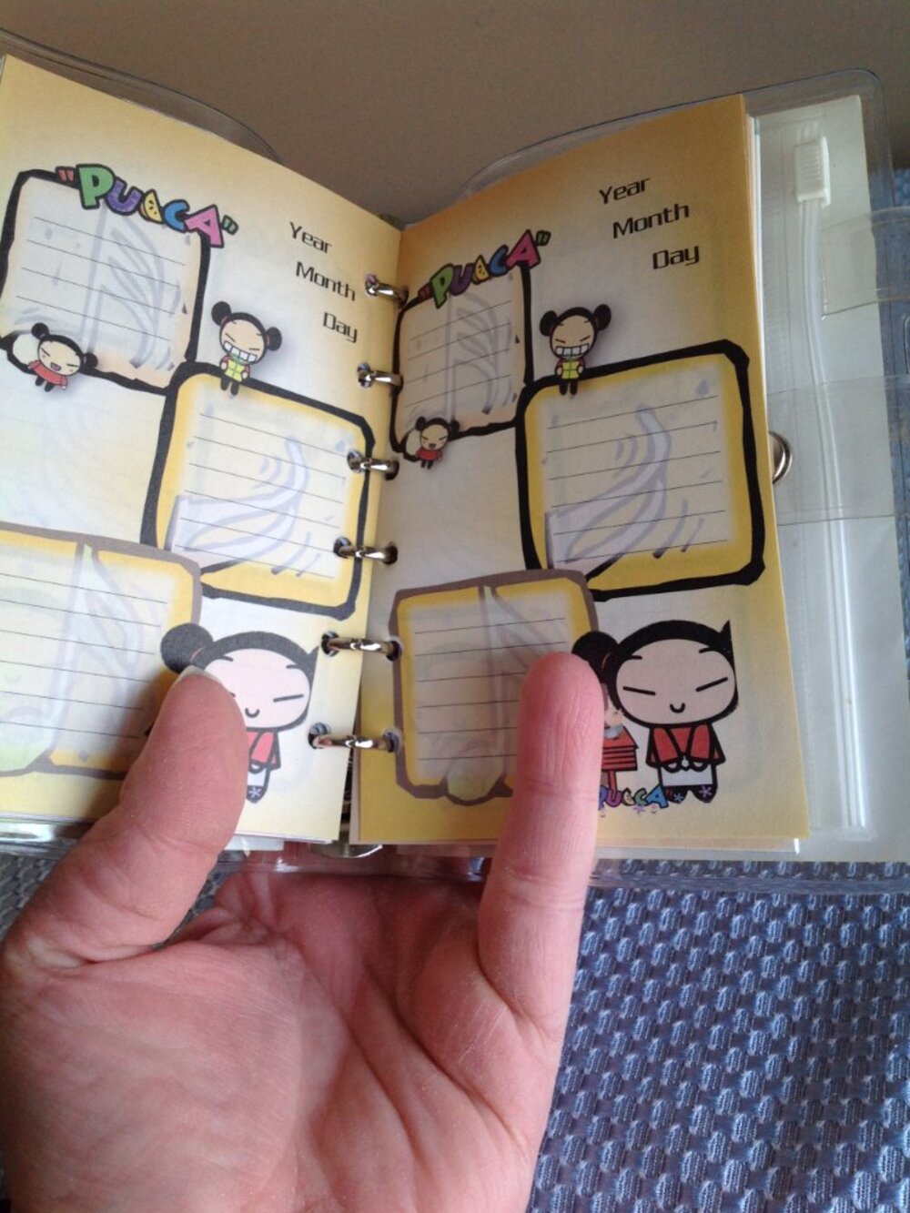 Vintage Y2K 2002 Pucca Calendar Notes Address Book Mini Wallet Planner Case - Picture 11 of 14